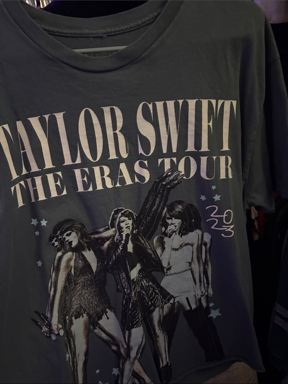 Taylor Swift Eras Tour Graphic Tee - Charcoal Gray